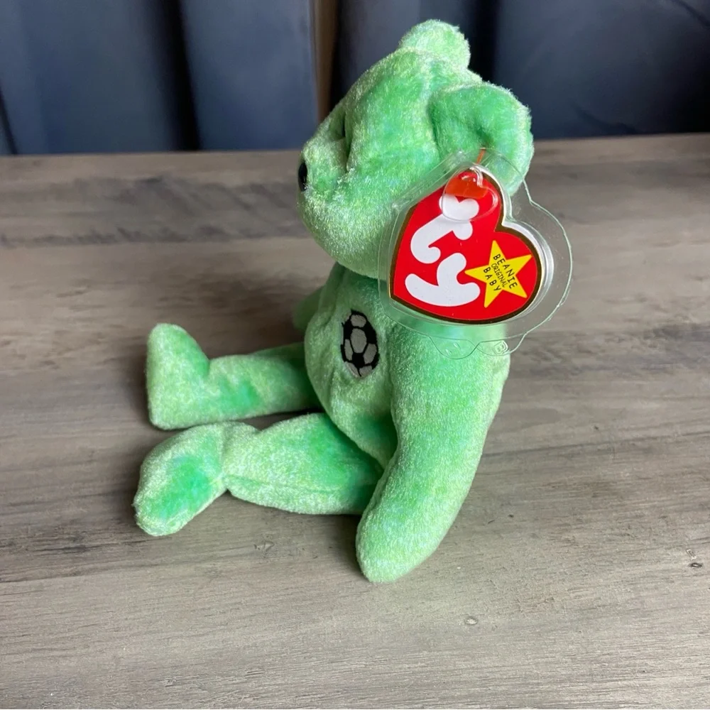Ty Green Soccer Bear Plush‎ Toy